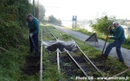 Travaux sur la voie ferrée du tramway touristique